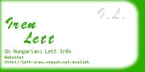 iren lett business card